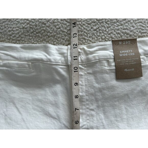 Madewell The Emmett Wide-Leg Crop Jean: Welt Pocket Vintage Canvas Size 29T - Picture 12 of 14